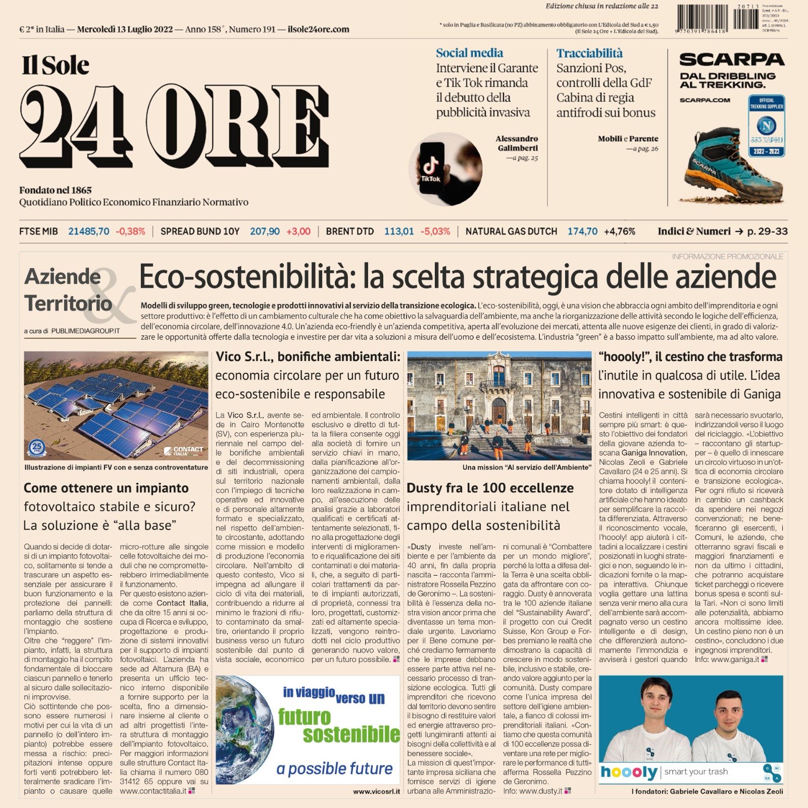 Riviste il sole 24 e Green Economy