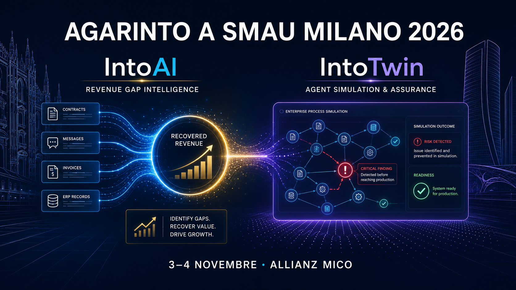 Agarinto porta a SMAU IntoAI e IntoTwin: l’intelligenza artificiale che trova valore e verifica sé stessa