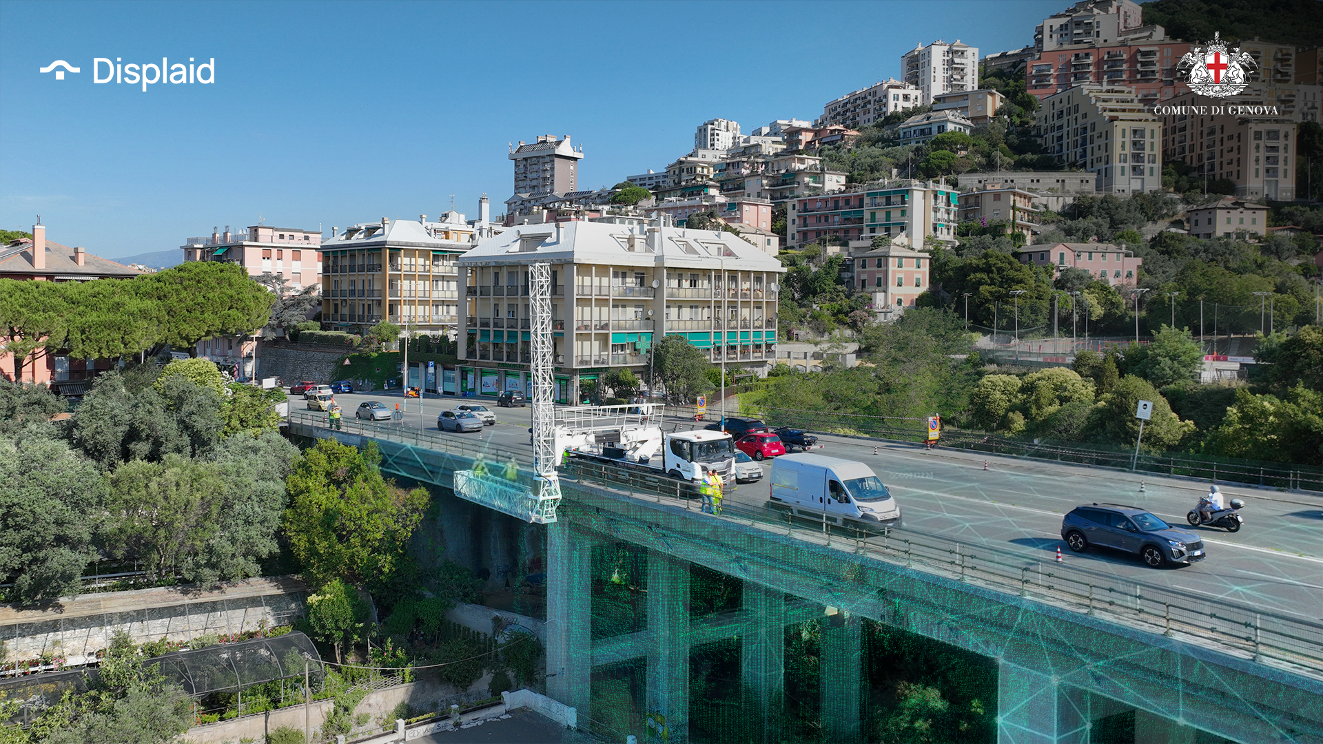 Il comune di Genova sceglie il monitoraggio intelligente di Displaid per il controllo continuo di tre infrastrutture strategiche