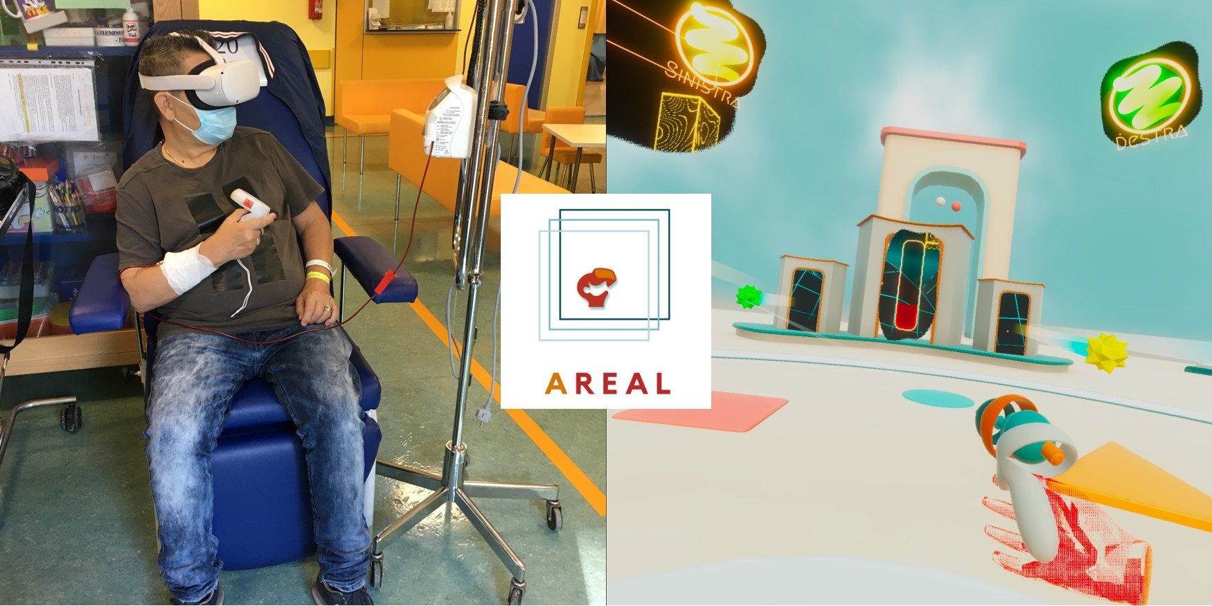 AREAL: VR gaming experience for stress management and therapy education of adult patients