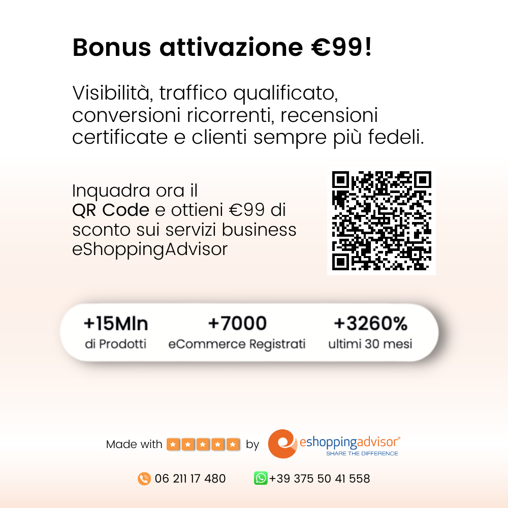 Raccolta automatica di recensioni certificate: Bonus di 99€
