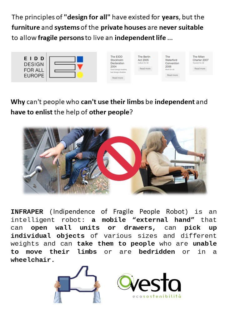 INFRAPER: the robot that takes individual objects and brings them to those who cannot move or walk!