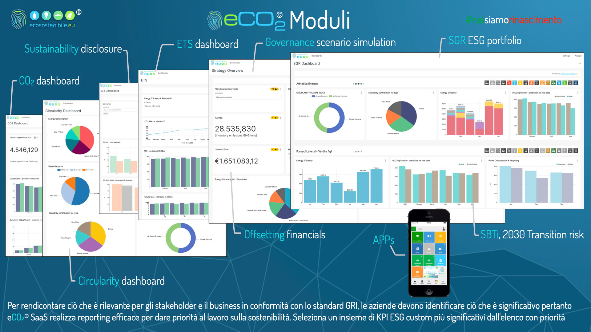 eCO2 supporta le aziende nel raggiungere obiettivi ESG, nel percorso di sostenibilità ed assolvere alla compliance