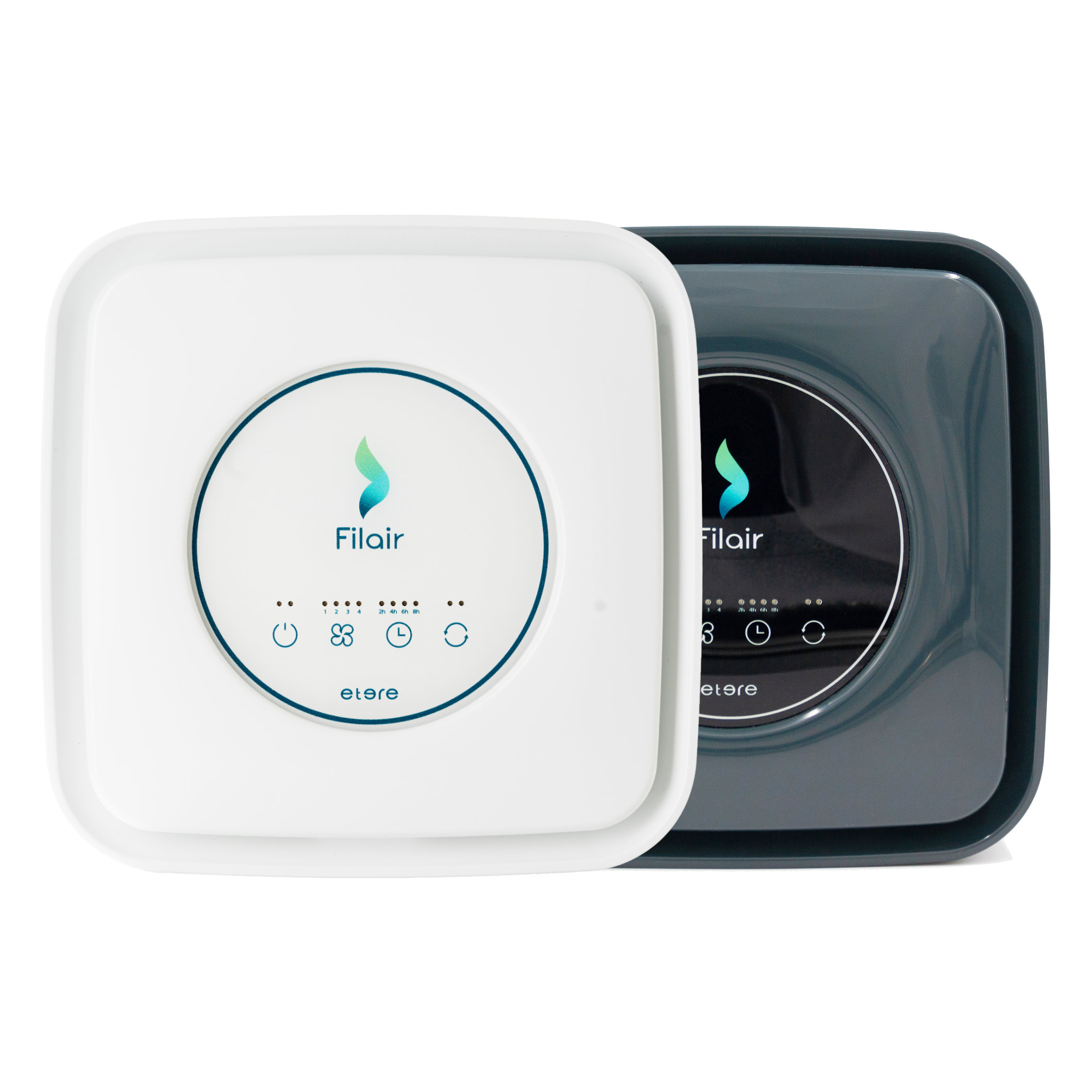 Etere is a compact air purifier for confined spaces with high efficiency against nanoparticles