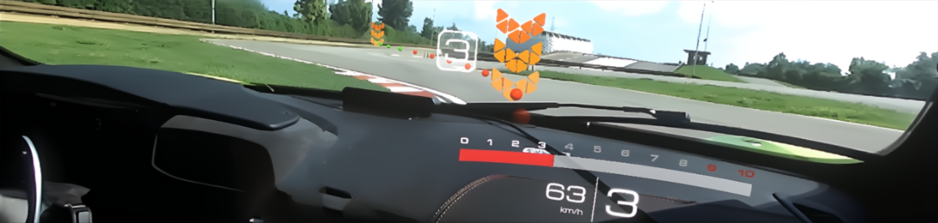 AR Visual Coach for circuit-driving