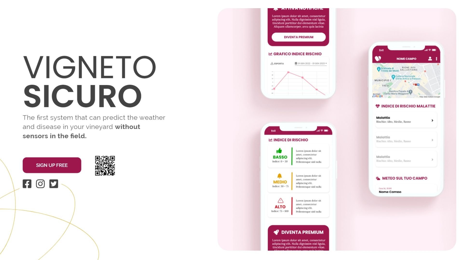 Vigneto Sicuro helps winegrowers predict the occurrence of vineyard diseases through data.