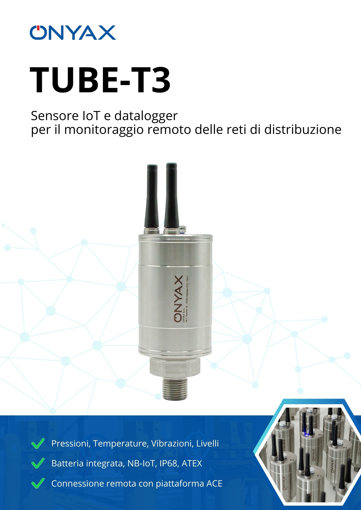 TUBE-T3: Datalogger IoT per il monitoraggio remoto delle reti di distribuzione