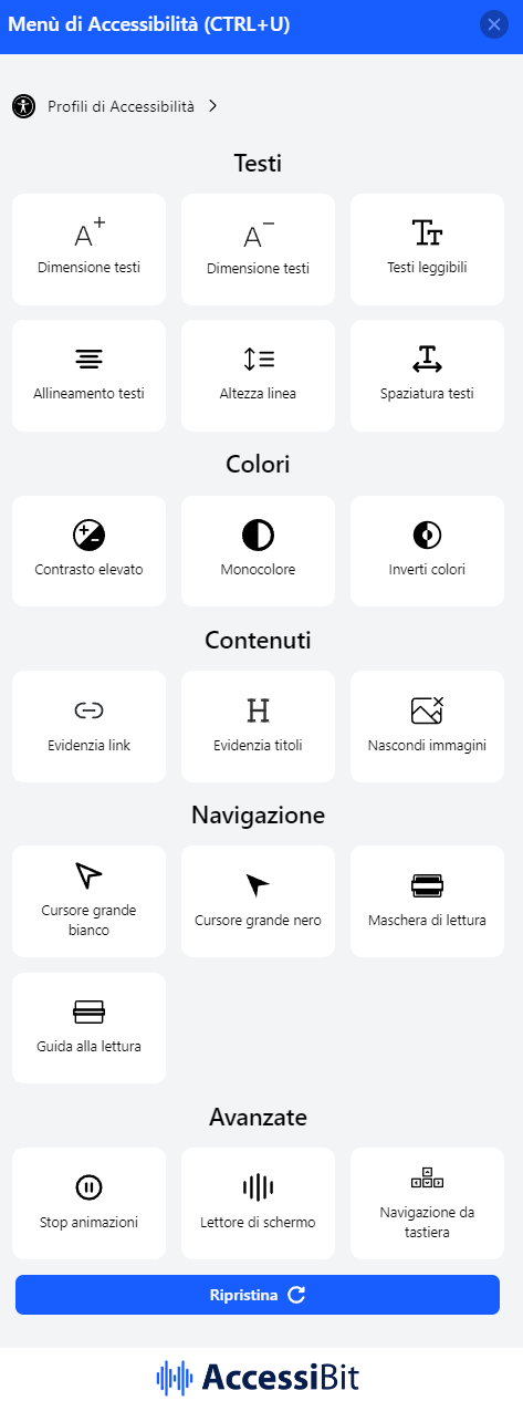 Widget di Accessibilità: accessibilità tailor made per l'utente