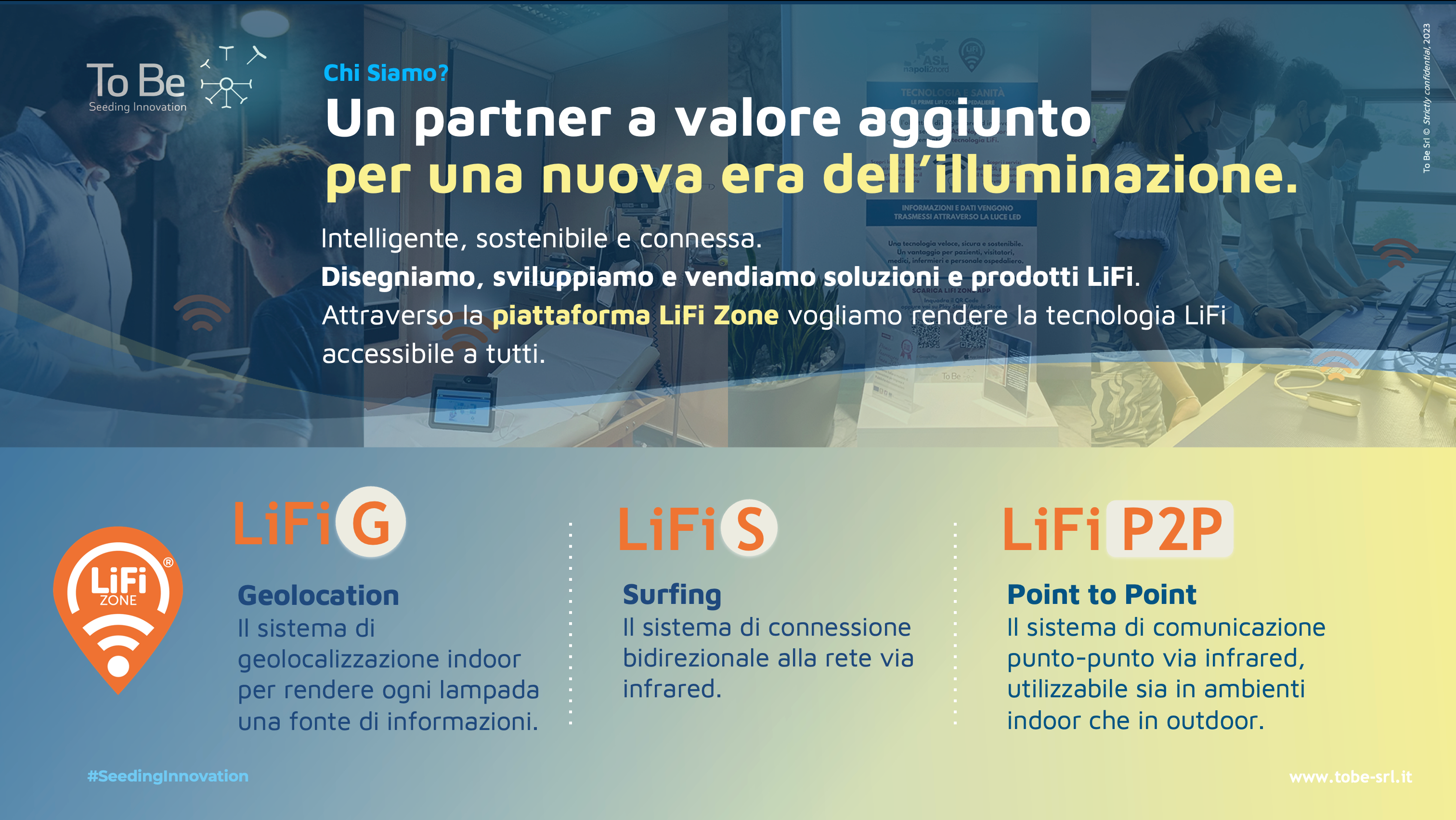 Soluzioni LiFi e VLC - Trasmissione dati via luce LED per Geolocalizzazione e Connettività wireless