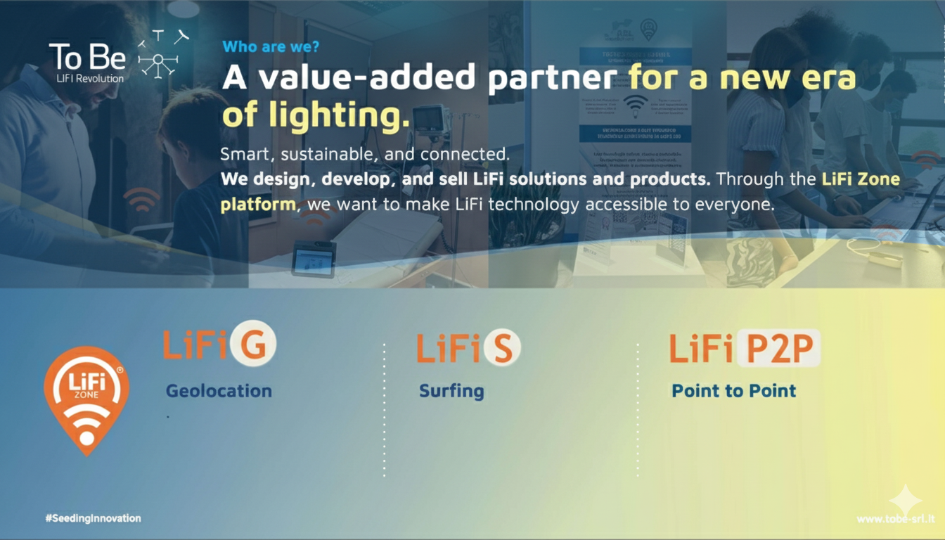 LiFi and VLC Solutions - Data transmission via LED light for Geolocation and Wireless Connectivity