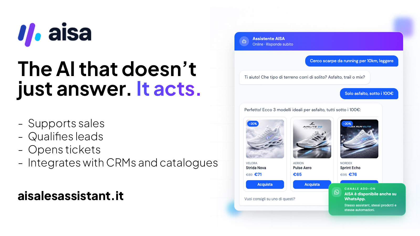 AISA - The AI that doesn't just answer. Acts.