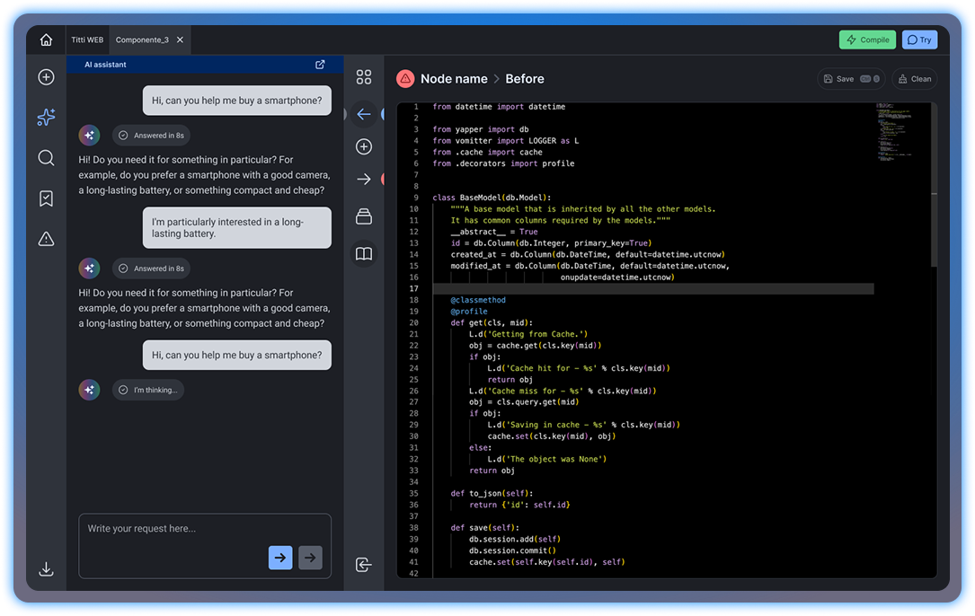 Caity: enterprise framework per AI agents. Porta l'AI in azienda in giorni, non in mesi.