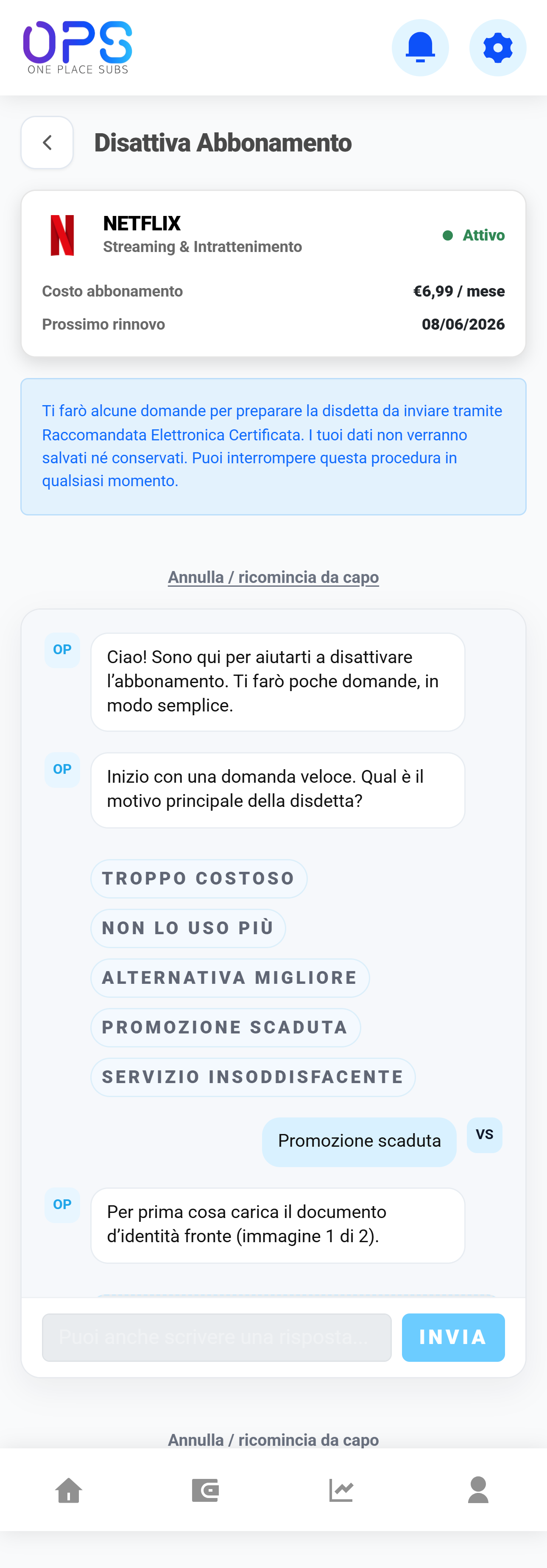 Disdetta automatica abbonamenti via Open Banking