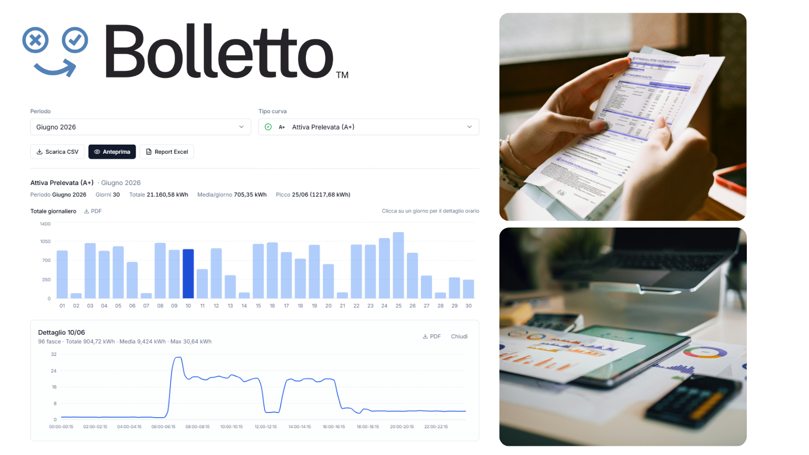 Bolletto: verifica, confronta, ottimizza