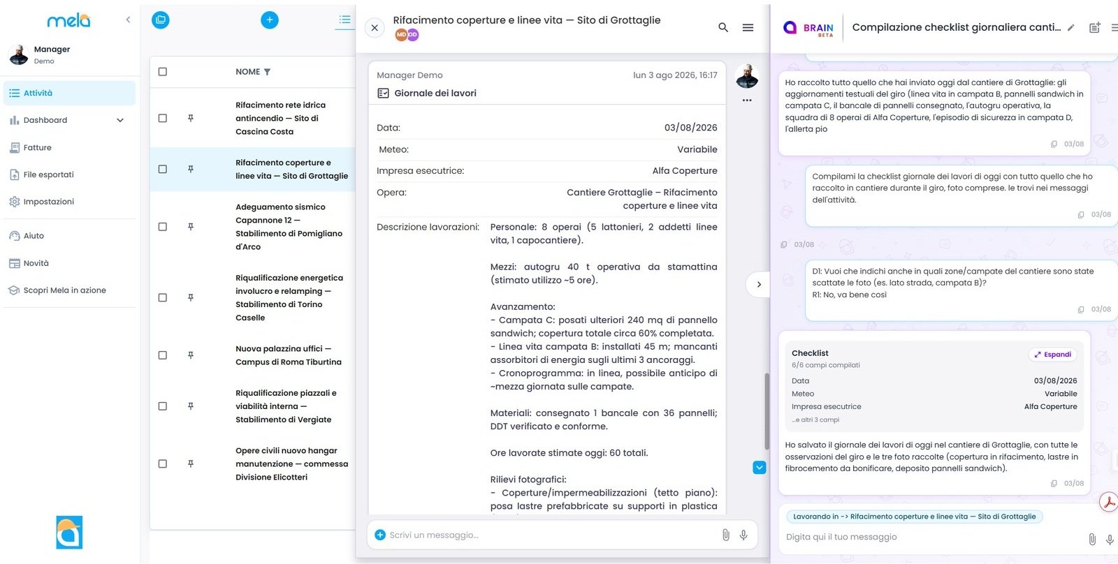 MelaBrain: l'AI che documenta il lavoro sul campo