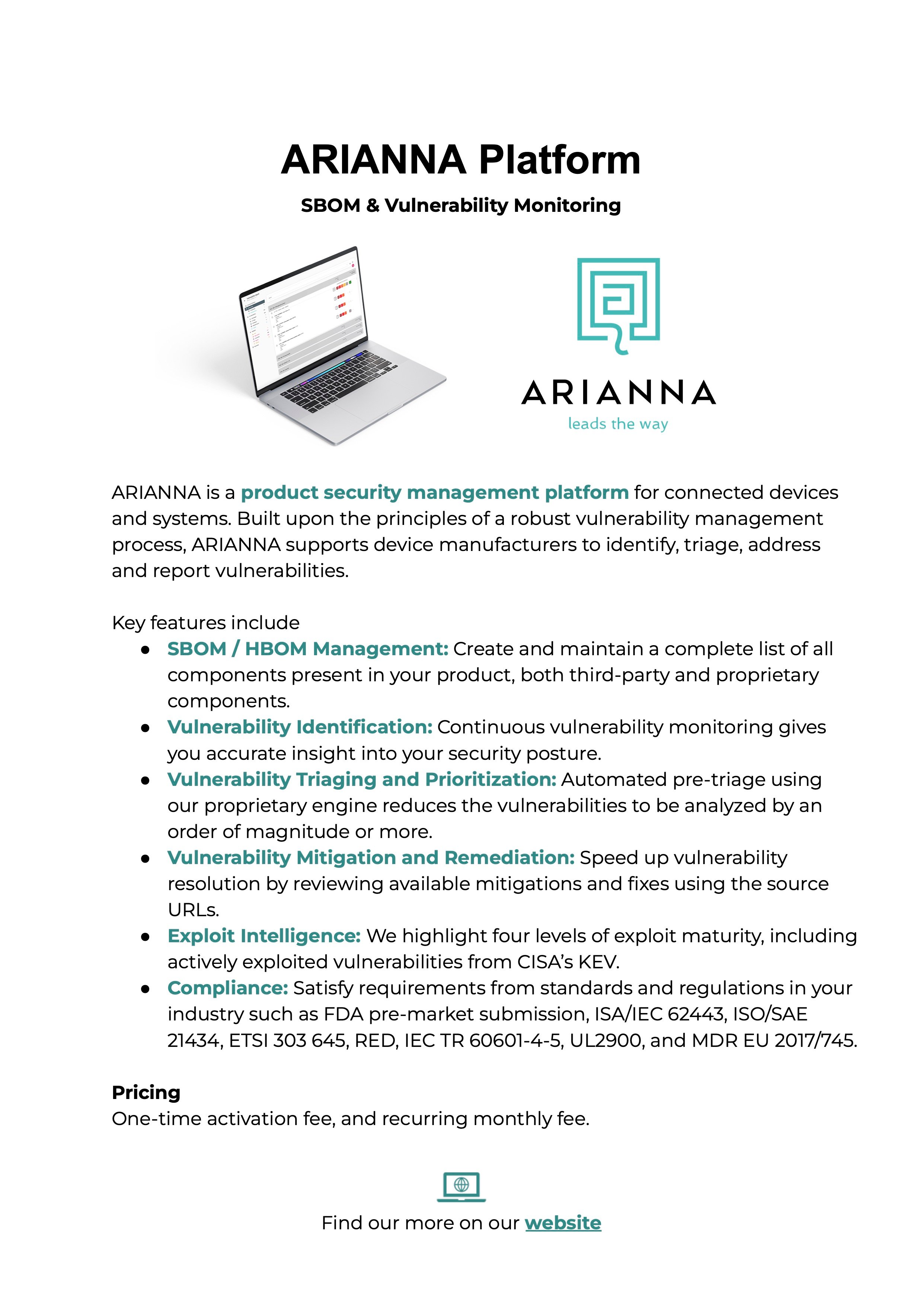 Piattaforma ARIANNA per la gestione delle vulnerabilità.