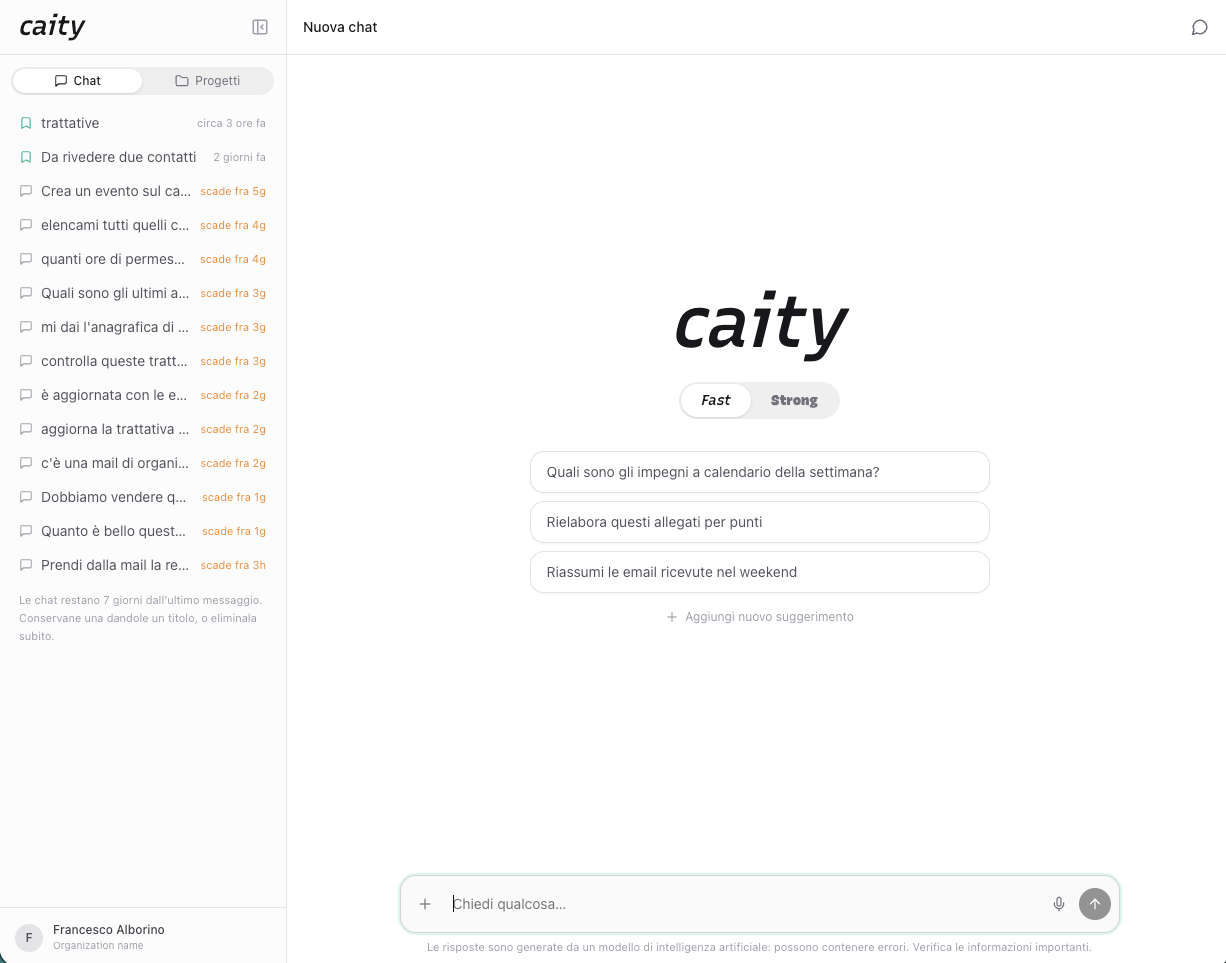Caity è la piattaforma di adozione AI per il tuo team