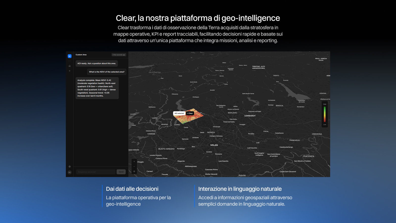 CLEAR, intelligenza artificiale geospaziale