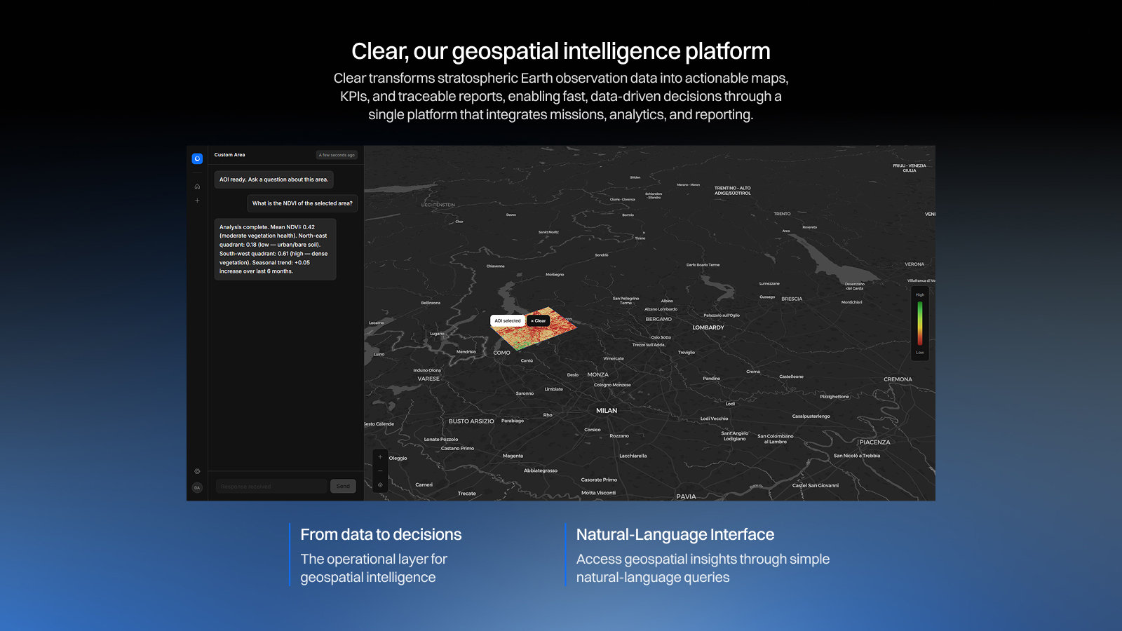 CLEAR, geospatial artificial intelligence