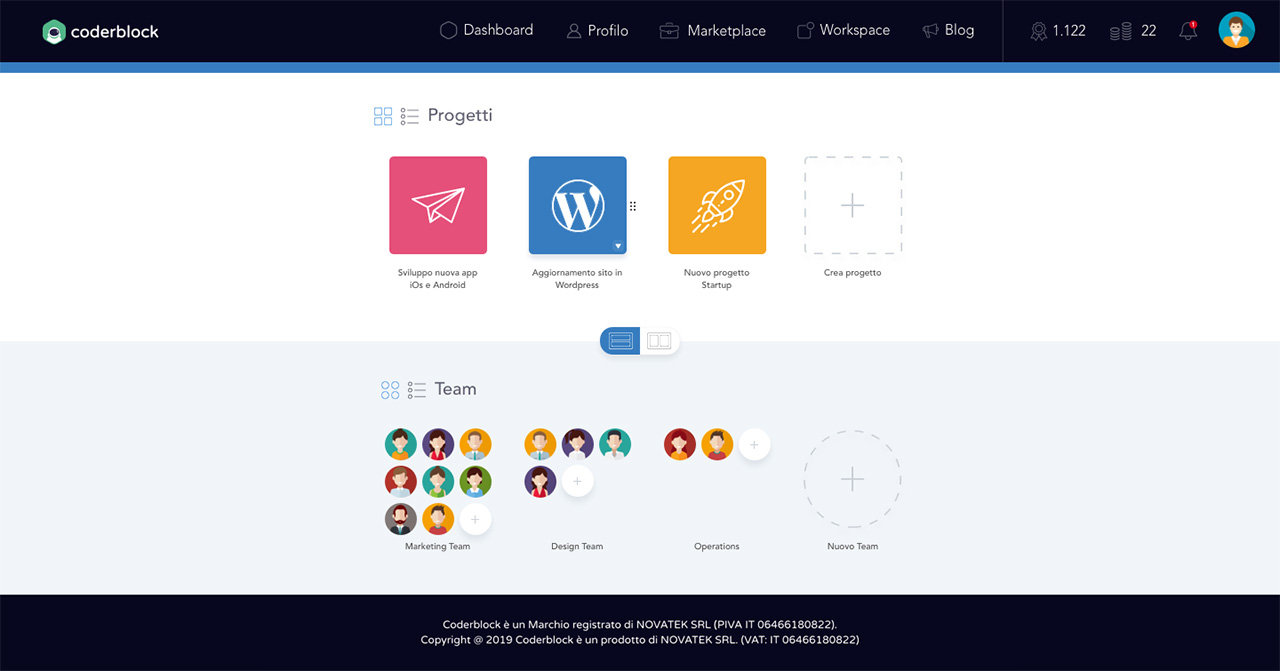 Crea un progetto, invita il tuo team e gestisci le tue collaborazioni